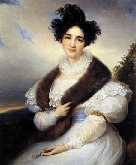 KINSOEN, Francois Joseph Portrait of Marie J. Lafont-Porcher oil painting image